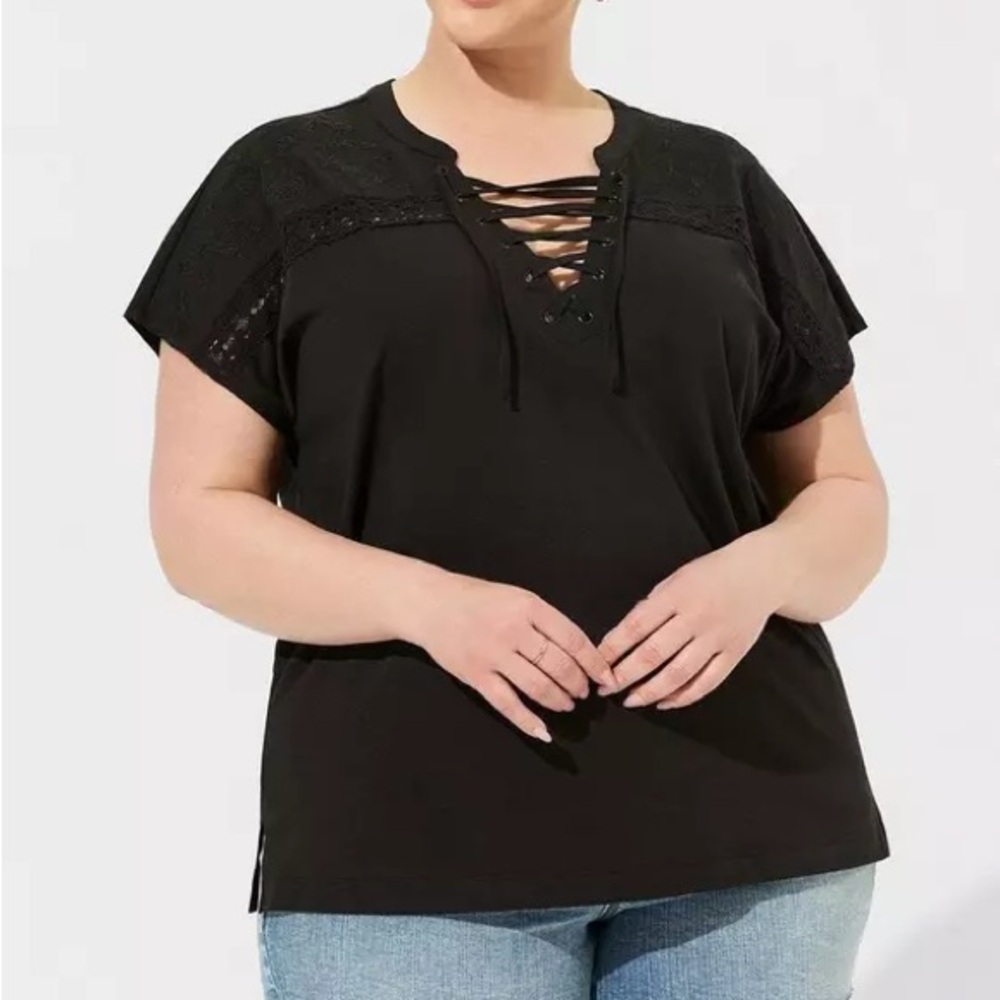 Torrid Black Knitted Top Size 2